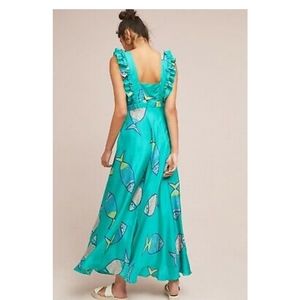 Anthropologie silk maxi dress